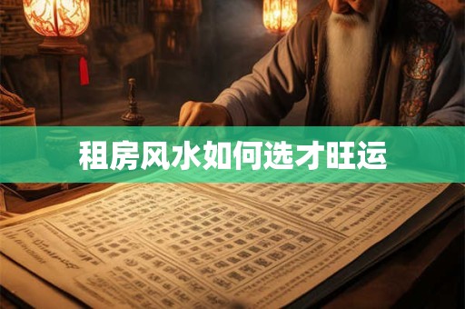 租房风水如何选才旺运