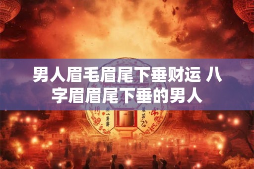 男人眉毛眉尾下垂财运 八字眉眉尾下垂的男人