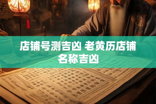 店铺号测吉凶 老黄历店铺名称吉凶