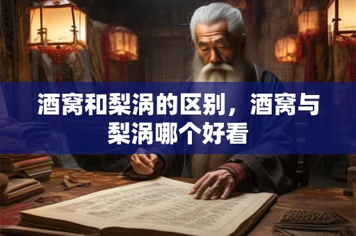 酒窝和梨涡的区别，酒窝与梨涡哪个好看