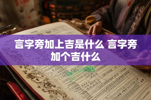 言字旁加上吉是什么 言字旁加个吉什么