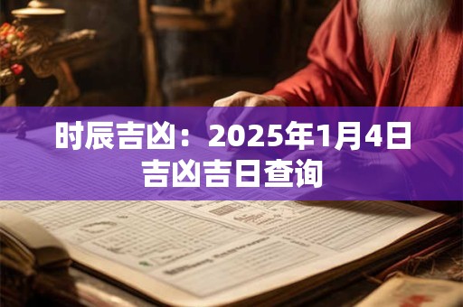 时辰吉凶：2025年1月4日吉凶吉日查询