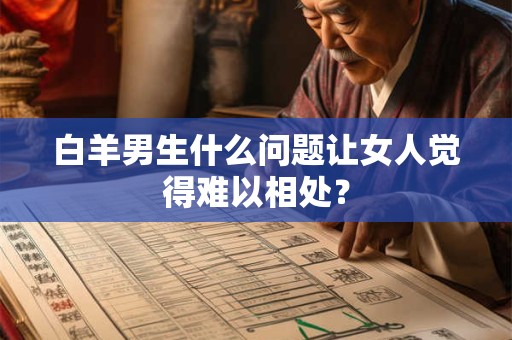 白羊男生什么问题让女人觉得难以相处？