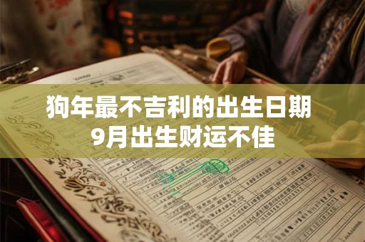 狗年最不吉利的出生日期 9月出生财运不佳