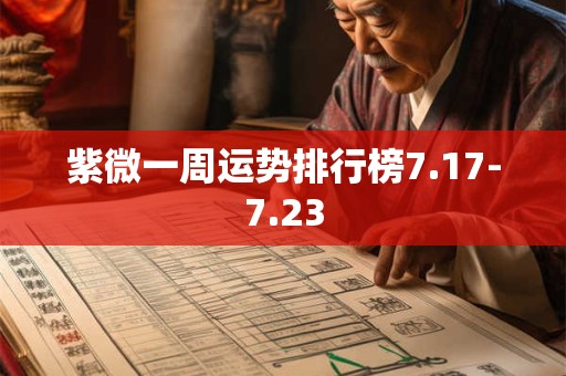 紫微一周运势排行榜7.17-7.23