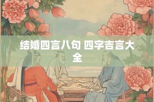 结婚四言八句 四字吉言大全