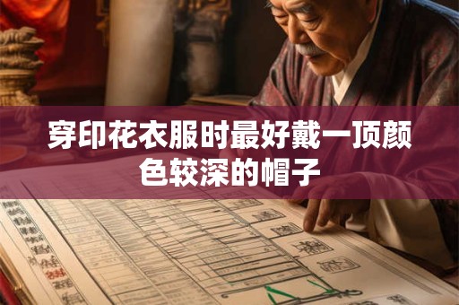 穿印花衣服时最好戴一顶颜色较深的帽子