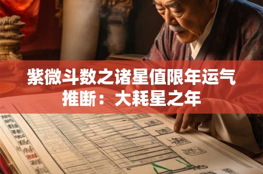 紫微斗数之诸星值限年运气推断：大耗星之年
