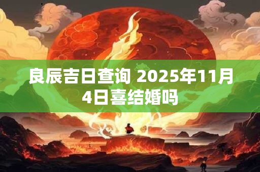 良辰吉日查询 2025年11月4日喜结婚吗
