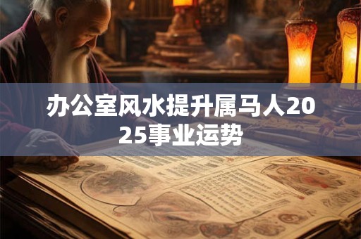 办公室风水提升属马人2025事业运势