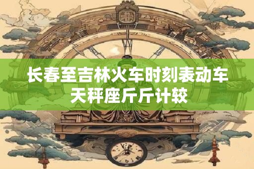 详细阅读:长春至吉林火车时刻表动车 天秤座斤斤计较 长春至吉林火车时刻表动车 天秤座斤斤计较