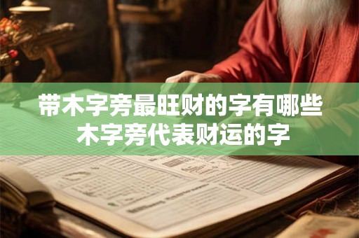 带木字旁最旺财的字有哪些 木字旁代表财运的字