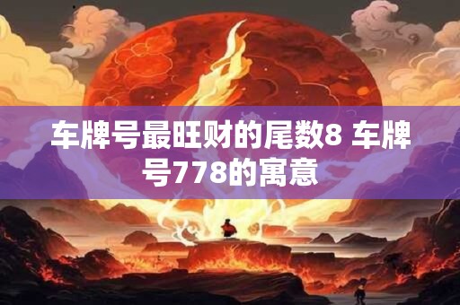 车牌号最旺财的尾数8 车牌号778的寓意