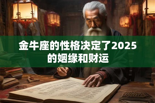 金牛座的性格决定了2025的姻缘和财运