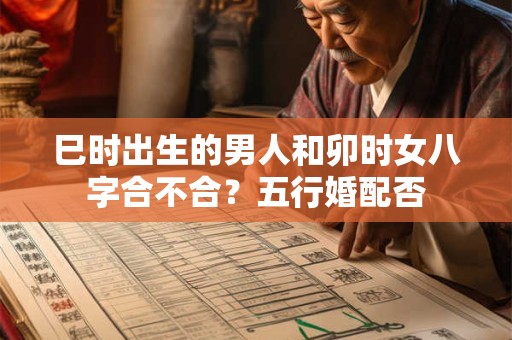 巳时出生的男人和卯时女八字合不合？五行婚配否
