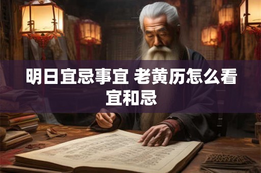 明日宜忌事宜 老黄历怎么看宜和忌