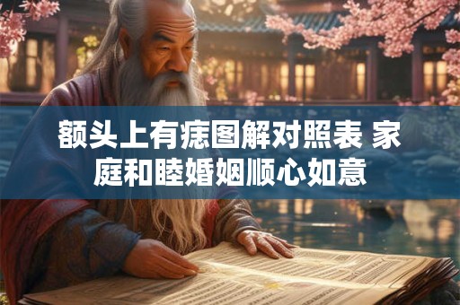 额头上有痣图解对照表 家庭和睦婚姻顺心如意