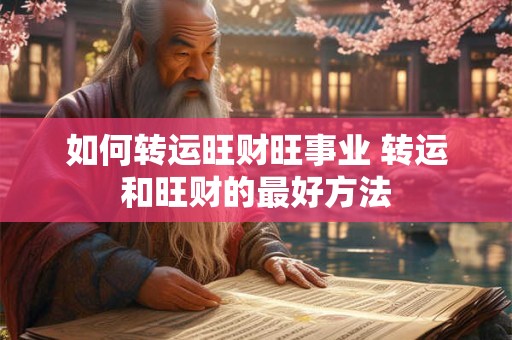 如何转运旺财旺事业 转运和旺财的最好方法