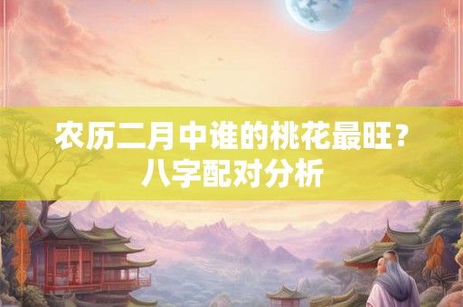 农历二月中谁的桃花最旺？八字配对分析