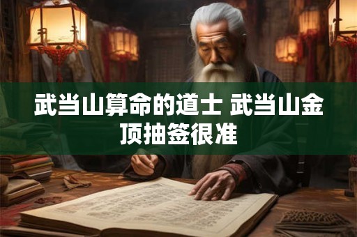 武当山算命的道士 武当山金顶抽签很准