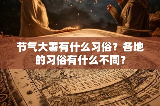 节气大暑有什么习俗？各地的习俗有什么不同？