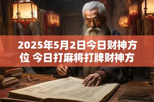 2025年5月2日今日财神方位 今日打麻将打牌财神方位