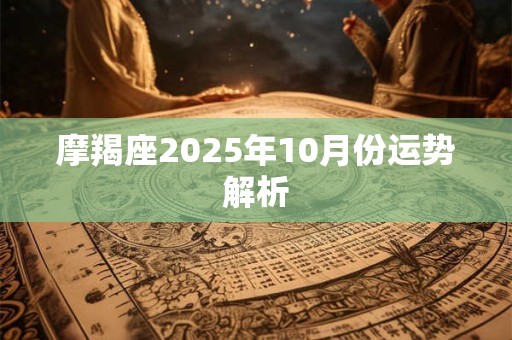 摩羯座2025年10月份运势解析