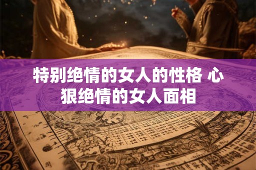 特别绝情的女人的性格 心狠绝情的女人面相