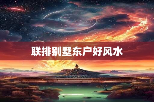 联排别墅东户好风水