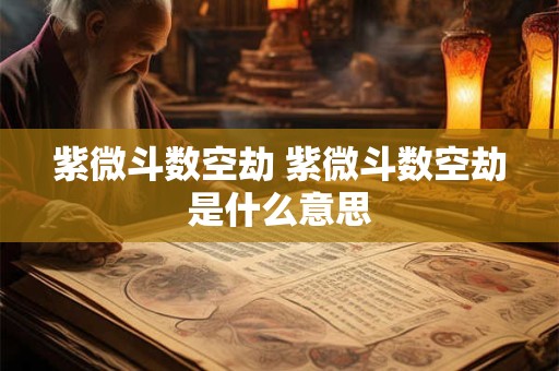 紫微斗数空劫 紫微斗数空劫是什么意思