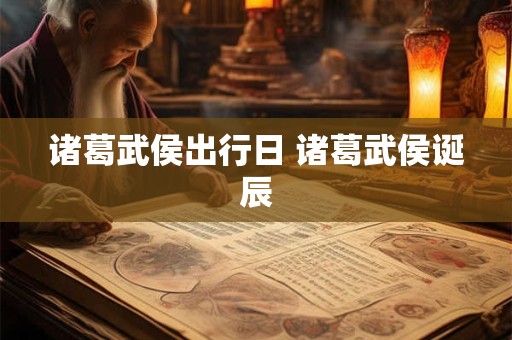 诸葛武侯出行日 诸葛武侯诞辰