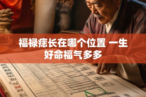 福禄痣长在哪个位置 一生好命福气多多
