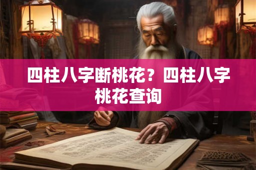 四柱八字断桃花？四柱八字桃花查询