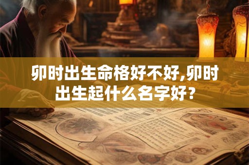 卯时出生命格好不好,卯时出生起什么名字好？