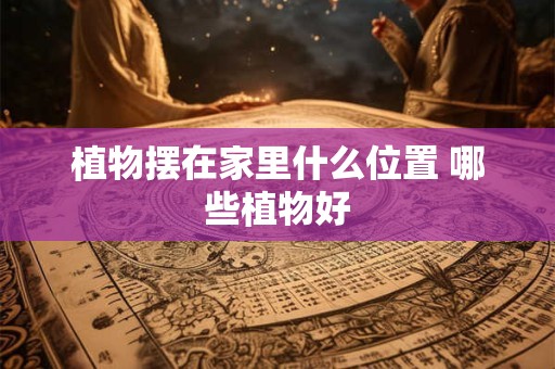 植物摆在家里什么位置 哪些植物好