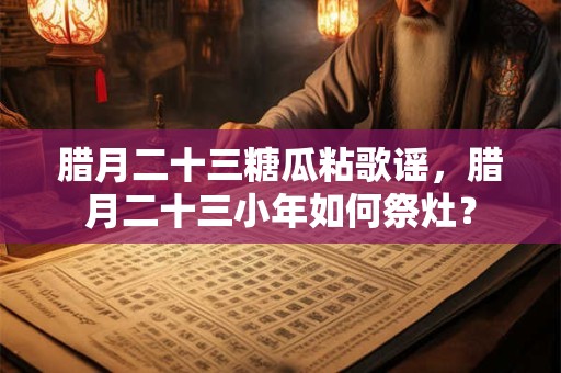 腊月二十三糖瓜粘歌谣，腊月二十三小年如何祭灶？