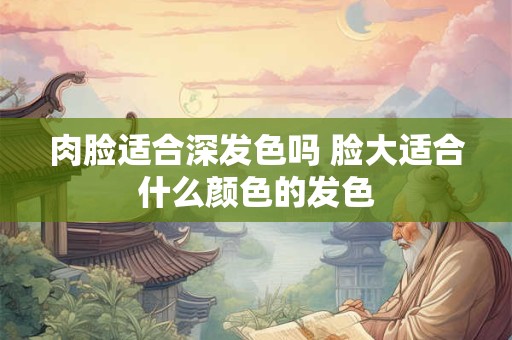 肉脸适合深发色吗 脸大适合什么颜色的发色