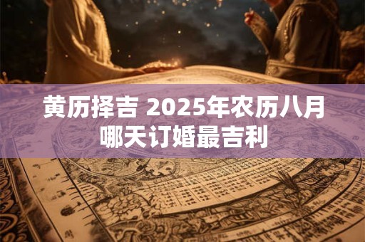 黄历择吉 2025年农历八月哪天订婚最吉利