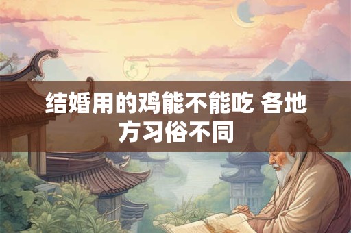 结婚用的鸡能不能吃 各地方习俗不同