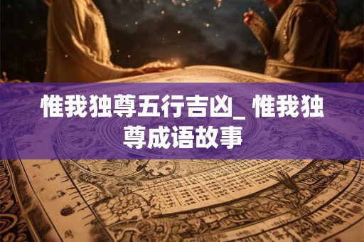 惟我独尊五行吉凶_ 惟我独尊成语故事