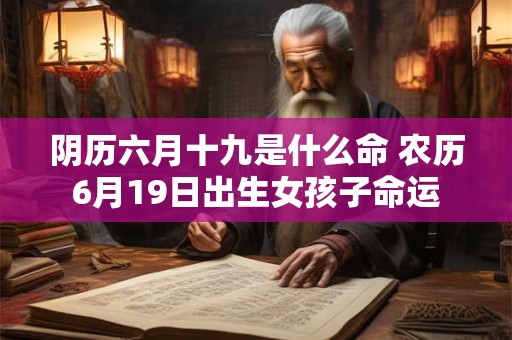 阴历六月十九是什么命 农历6月19日出生女孩子命运