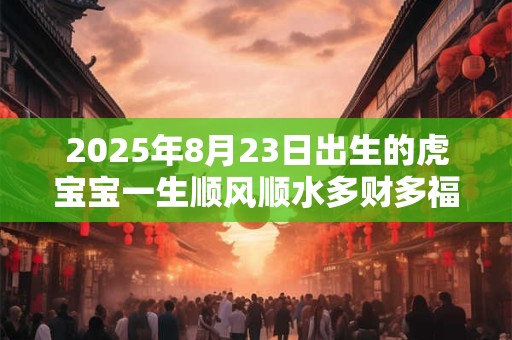 2025年8月23日出生的虎宝宝一生顺风顺水多财多福的名字大全