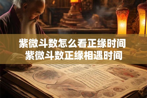 紫微斗数怎么看正缘时间 紫微斗数正缘相遇时间