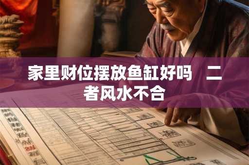 家里财位摆放鱼缸好吗   二者风水不合