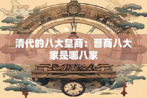 清代的八大皇商：晋商八大家是哪八家