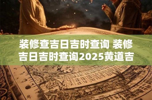 装修查吉日吉时查询 装修吉日吉时查询2025黄道吉日查询