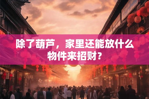 除了葫芦，家里还能放什么物件来招财？