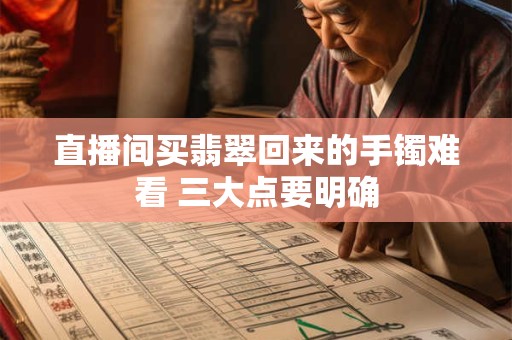 直播间买翡翠回来的手镯难看 三大点要明确