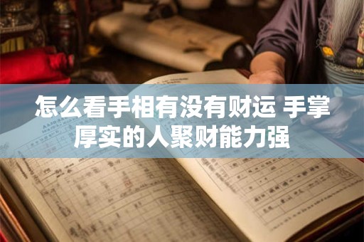 怎么看手相有没有财运 手掌厚实的人聚财能力强