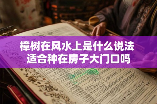 樟树在风水上是什么说法 适合种在房子大门口吗